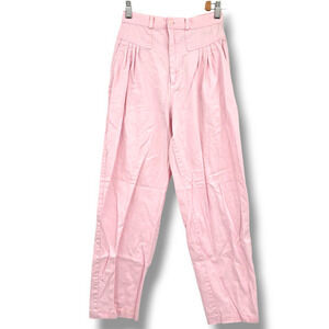 Averroe Women's Juniors High Rise Pleat Waist Taper Leg Pants‎ Pink Size 9/10